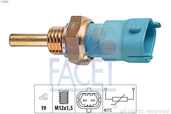 Senzor,temperatura Lichid De Racire; Senzor,temperatura Lichid De Racire; Senzor,temperatura Lichid De Racire Facet Iveco 7.3239