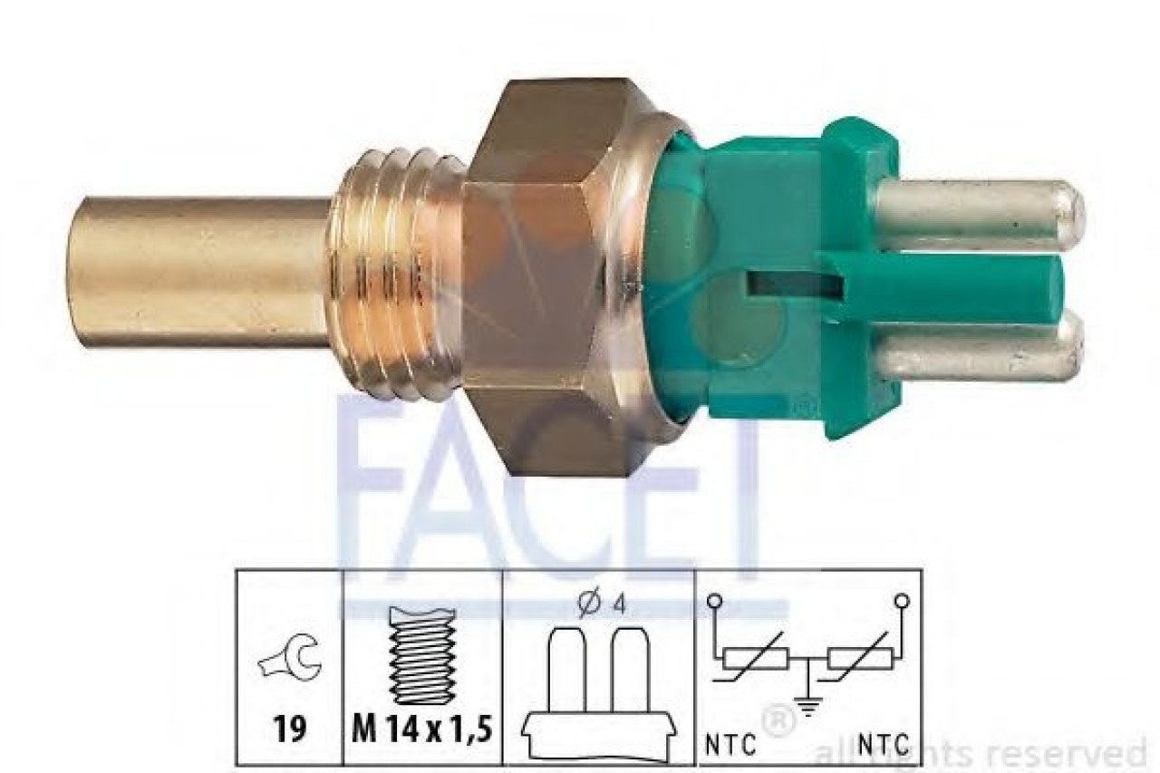 Senzor,temperatura lichid de racire VW LT II bus (2DB, 2DE, 2DK) (1996 - 2006) FACET 7.3140 piesa NOUA