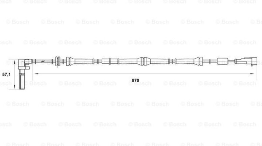 Senzor,turatie roata punte fata (0265007016 BOSCH) ALFA ROMEO