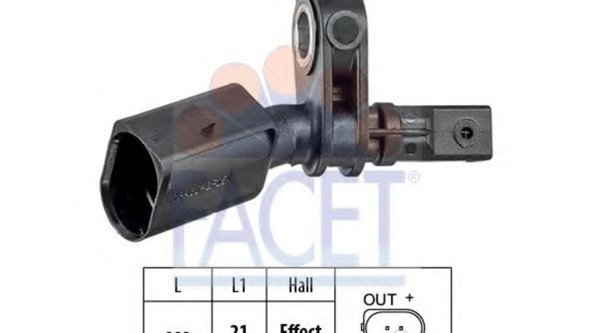 Senzor,turatie roata SKODA FABIA I (6Y2) (1999 - 2008) FACET 21.0011 piesa NOUA