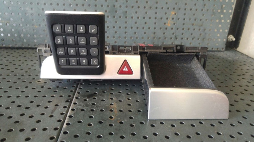 Sertar bord cu tastatura telefon si buton avarii vw passat cc 3c1857273