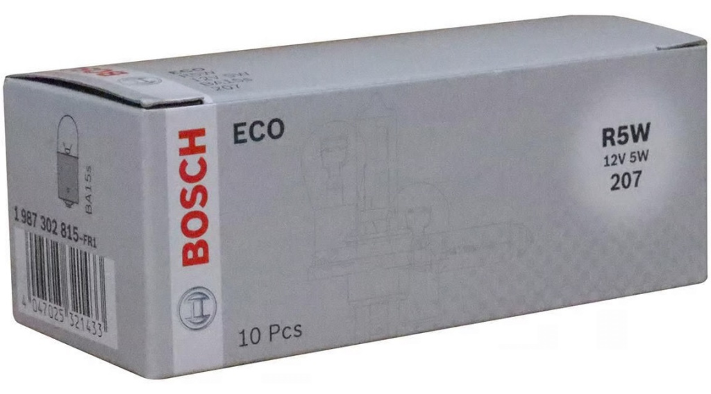 Set 10 Buc Bec Bosch R5W 12V 5W Eco 1 987 302 815