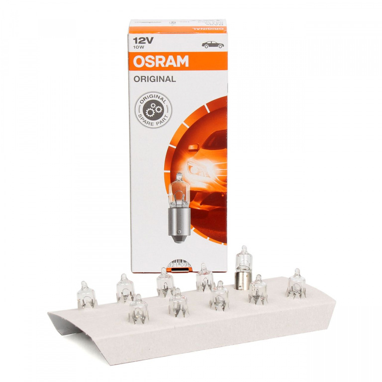 Set 10 Buc Bec Osram H10W 12V 10W BA9s Original 64113