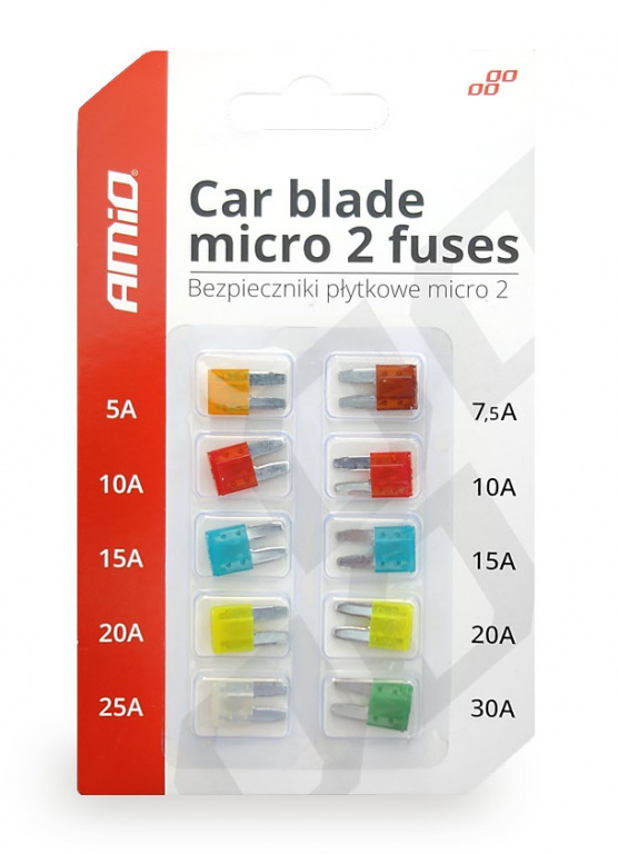 Set 10 Buc Sigurante Fuzibile Auto Micro Amio 02331