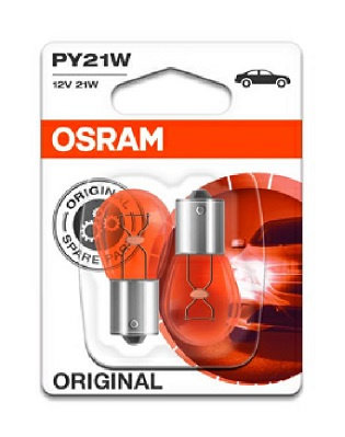 SET 2 BECURI 12V PY21W ORIGINAL BLISTER OSRAM 7507-02B OSRAM