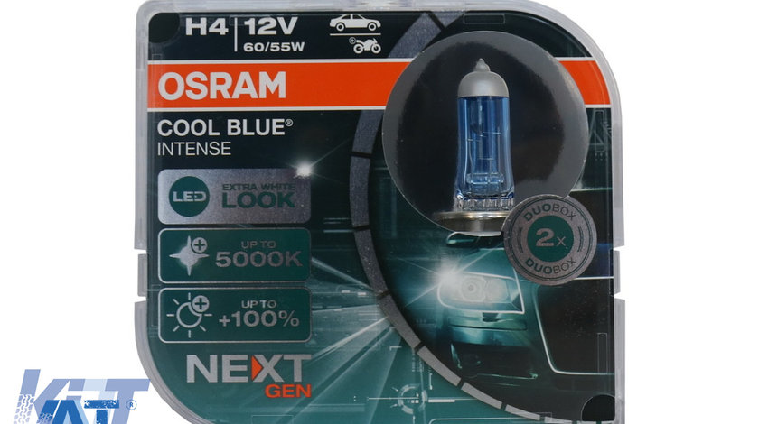 Set 2 Becuri Auto-Moto Halogen NEXT GEN Osram Cool Blue Intense H4 64193CBN-HCB 12V