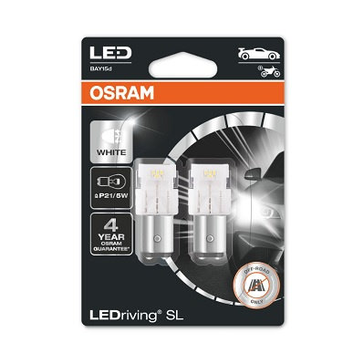 SET 2 BECURI AUXILIARE CU LED 12V (P21/5W) WHITE 6000K BLI OSRAM 7528DWP-02B OSRAM