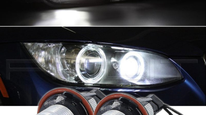 Set 2 Becuri Led Marker Angel Eyes Bmw E39 E60 E61 E39 E63 E64 E65 E66 E83 X5, Alb KRU163