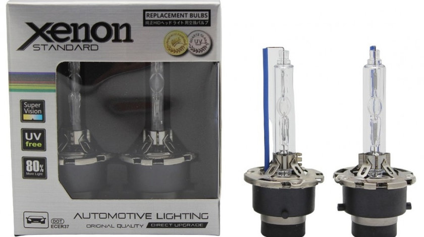 Set 2 Becuri Xenon D2S 6000K 35W Premium + 80% Mai Multa Lumina D2S-6000K-PREMIUM 528125