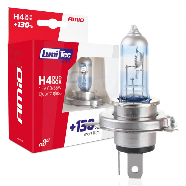 Set 2 Buc Bec Amio H4 12V 60/55W Lumitec Limited +130% Duo 01405