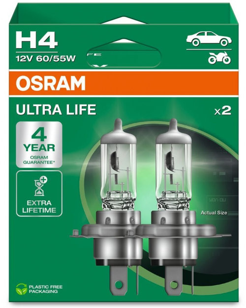 Set 2 Buc Bec Osram H4 12V 60/55W Ultra Life 64193ULT-2HB