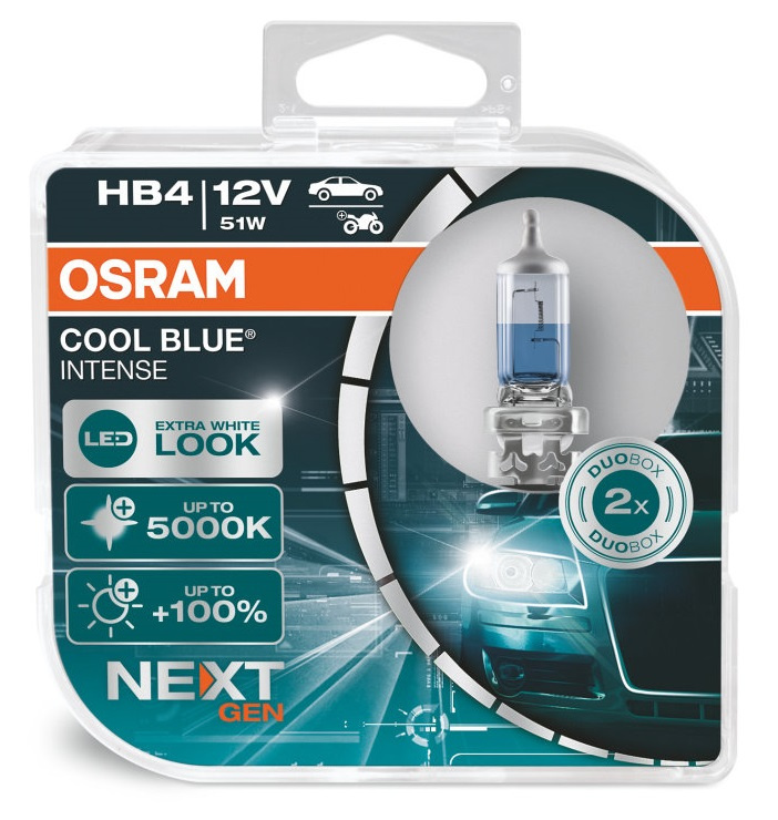 Set 2 Buc Bec Osram HB4 12V 51W P22D Cool Blue Intense NextGen 9006CBN-HCB