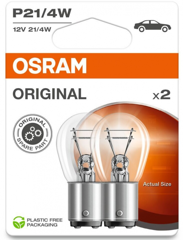 Set 2 Buc Bec Osram P21/4W 12V 21/4W Original Blister 7225-2BL