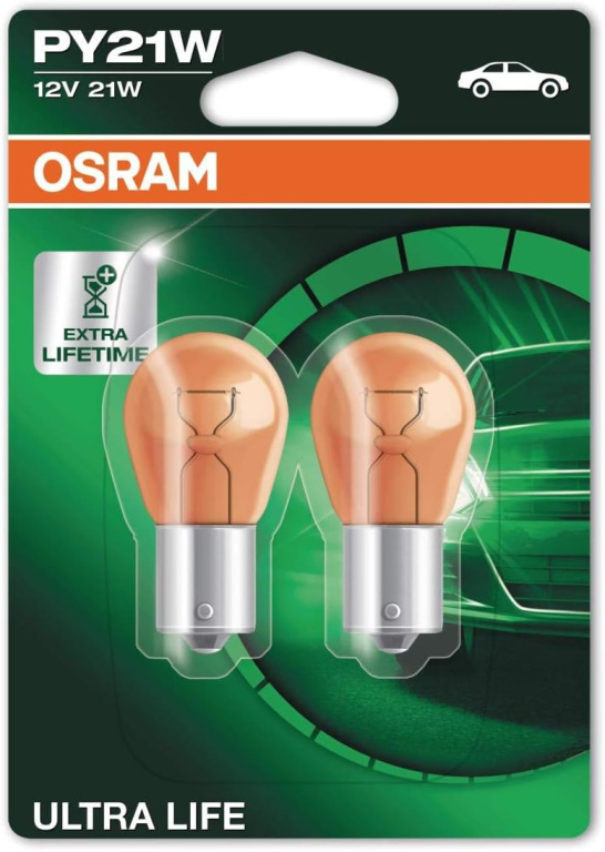 Set 2 Buc Bec Osram PY21W 12V 21W Ultra Life Blister 7507ULT-02B