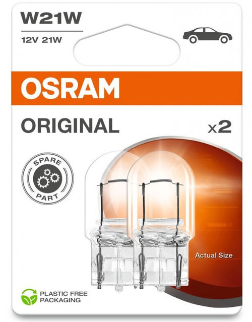 Set 2 Buc Bec Osram W21W 12V 21W Original Blister 7505-2BL