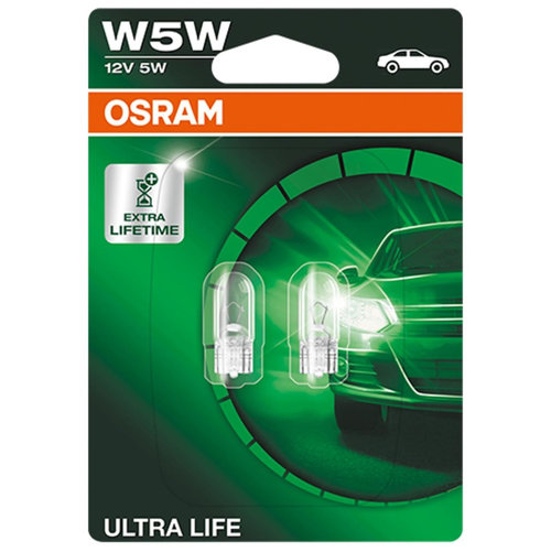 Set 2 Buc Bec Osram W5W 12V 5W Ultra Life Blister 2825ULT-02B