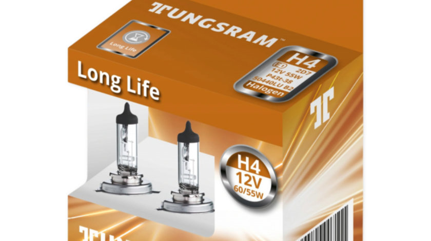 Set 2 Buc Bec Tungsram H4 Long Life 12V 60/55W P43T BL1427