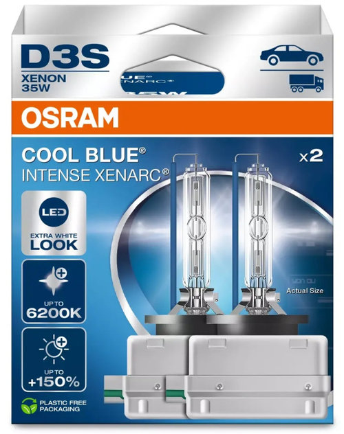 Set 2 Buc Bec Xenon Osram D3S 42V 35W 6200K Cool Blue Intense Xenarc NextGen 66340CBN-2HB