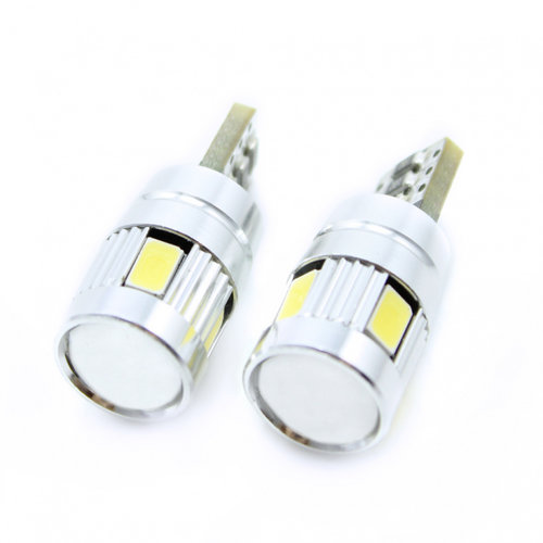 Set 2 Buc Led Carguard T10 12V 6 SMD Canbus Alb 6000K CAN120