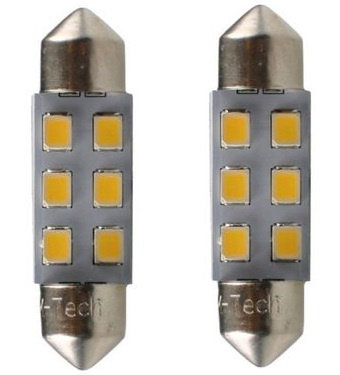 Set 2 Buc Led M-Tech Heavy Duty Sofit 24V C5W SV8,5-8 Alb 6000K 36mm LB928W