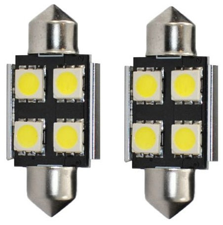 Set 2 Buc Led M-Tech Premium Sofit 12V C5W SV8,5-8 Alb 6000K LB328W