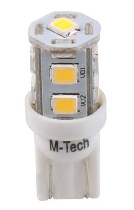 Set 2 Buc Led M-Tech T10 12V W2,1X9,5D Alb LB018W