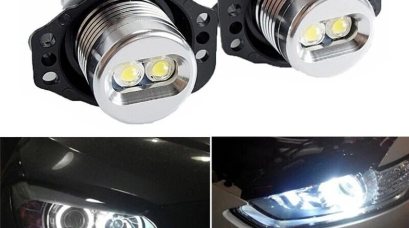 Set 2 Buc Led Marker Becuri Angel Eyes Bmw E90 E91 Canbus 6W 12V Alb 6000K KRU171