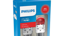 Set 2 Buc Led Philips P21W 12V 21W Ultinon Pro6000...