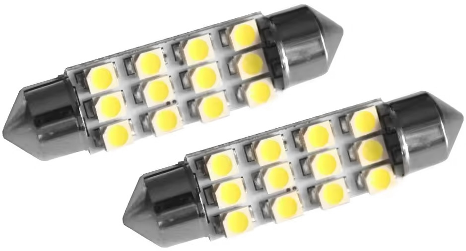 Set 2 Buc Led Sofit 12V 12 SMD Alb 6000K 11 x 39mm TCT-1403