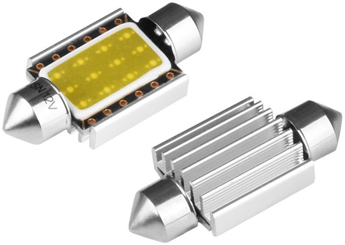 Set 2 Buc Led Vision Sofit 12V 1 COB Festoon SV8.5 Canbus, Alb 6000K 36mm 58372