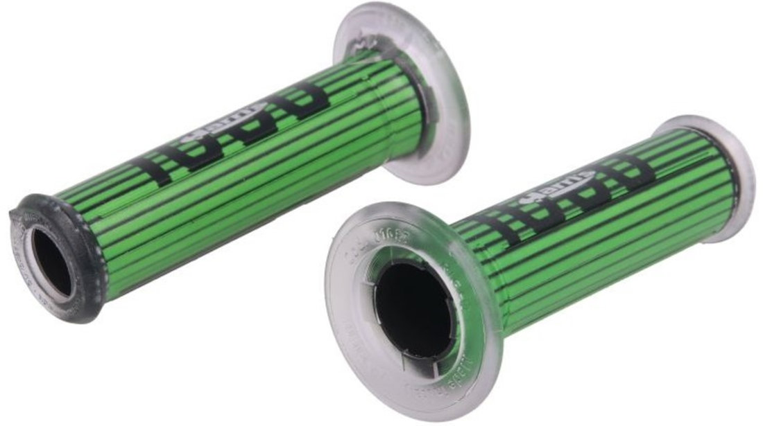 Set 2 Buc Manere Ghidon Moto Ariete Harri’s Grip Road Negru / Verde 01687/F-CV