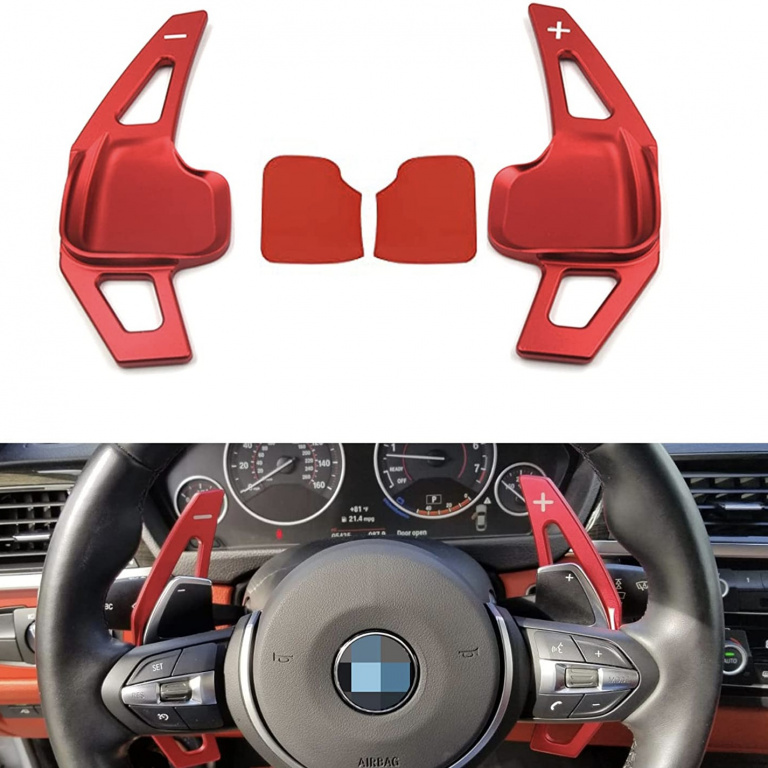 Set 2 Buc Padele Volan Compatibil Bmw Seria 3 F30 2011-2018 8047 Rosu