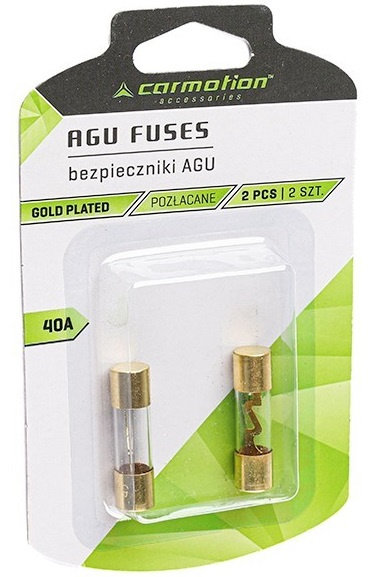 Set 2 Buc Sigurante Sticla AGU 10,3x38mm 40A Placate Cu Aur Carmotion 63661