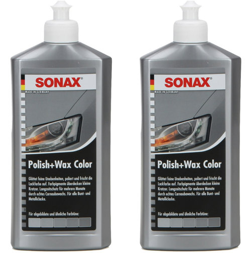 Set 2 Buc Sonax Polish &amp; Wax Colour NanoPro Polish &amp; Ceara Gri 500ML 296300