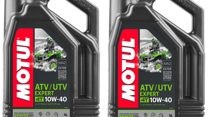 Set 2 Buc Ulei Motor Atv Motul 4T ATV-UTV Expert 10W-40 MA 4L 105939