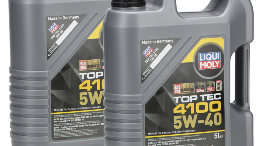 Set 2 Buc Ulei Motor Liqui Moly Top Tec 4100 5W-40 5L 9511