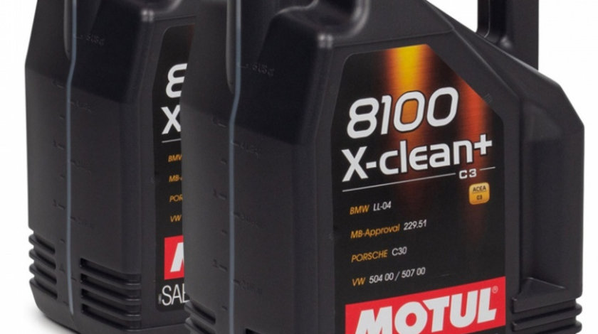 Set 2 Buc Ulei motor Motul 8100 X-Clean+ 5W-30 5L