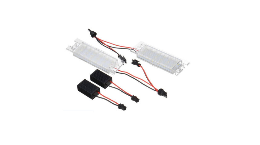 Set 2 Lampi iluminare numar LED pentru Opel Astra H J Corsa C D E Insignia Meriva Vectra