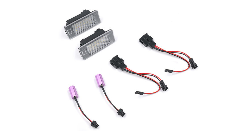 Set 2 Lampi LED Iluminare Numar pentru Skoda Octavia & Superb