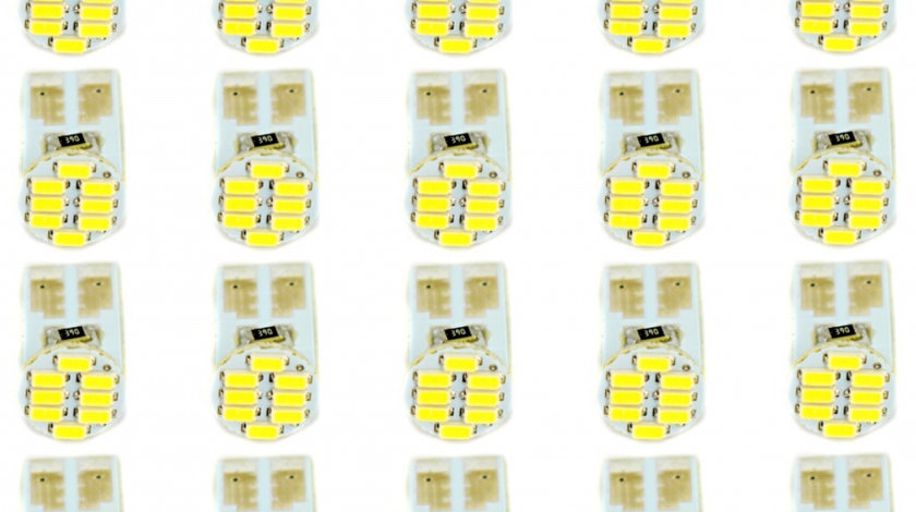 Set 20 Buc Led T10 12V 8 SMD 1206 Alb JSUN38 090221-4