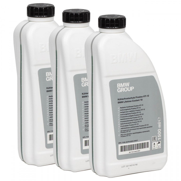 Set 3 Buc Antigel Concentrat Oe Bmw Kühlerfrostschutz Frostox HT-12 Lifetime Coolant 18 Verde 1.5L 83195A42DF3