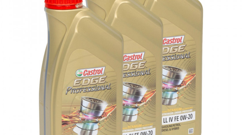 Set 3 Buc Ulei Motor Castrol Edge Professional LL IV FE 0W-20 1L