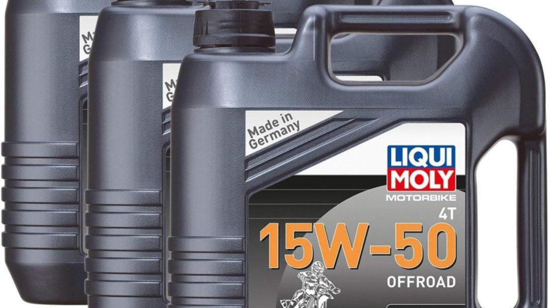 Set 3 Buc Ulei Motor Liqui Moly Motorbike 4T 15W-50 Offroad 4L 3058