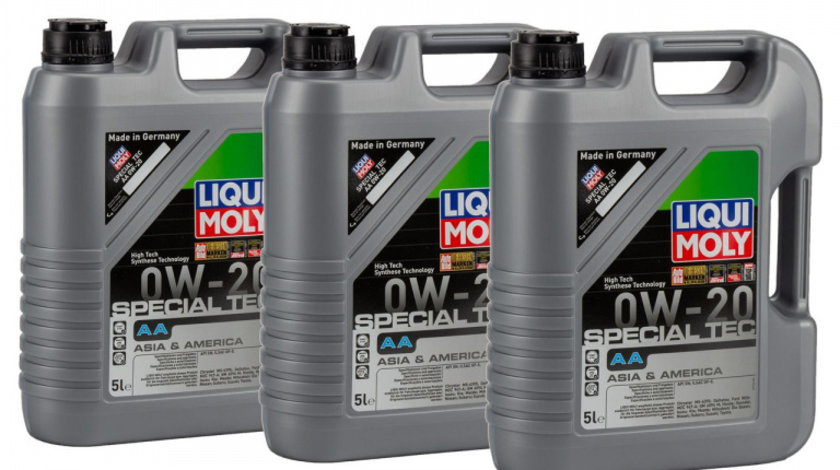 Set 3 Buc Ulei Motor Liqui Moly Special Tec AA 0W-20 Asia America 5L 9734