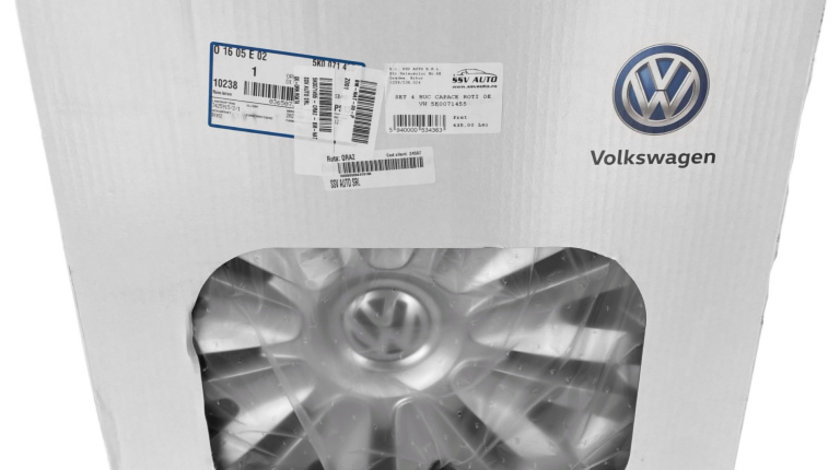 Set 4 Buc Capace Roti Oe Volkswagen Golf 5 2003-2009 15&quot; 5K0071455