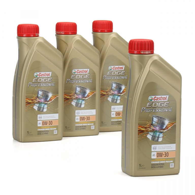 Set 4 Buc Ulei Motor Castrol Edge Titanium FST A5 0W-30 Volvo 1L 15AF7A