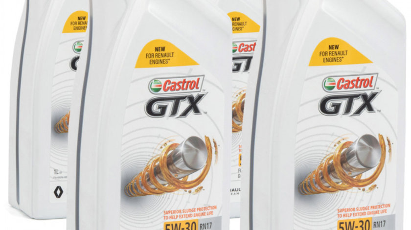 Set 4 Buc Ulei Motor Castrol GTX 5W-30 RN17 1L 15CC2F