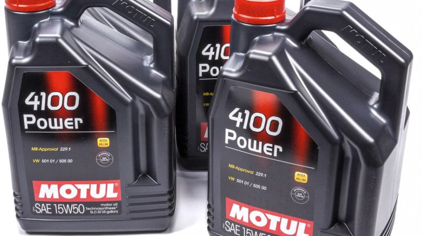 Set 4 Buc Ulei Motor Motul 4100 Power 15W-50 4L 100271