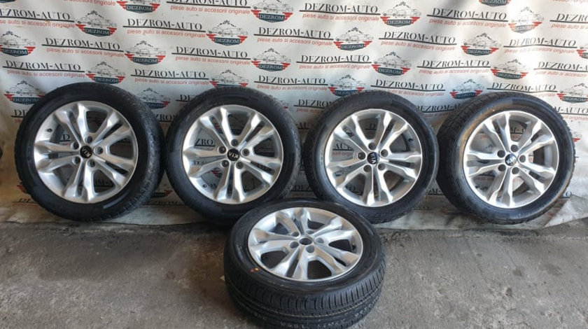 Set 4 jante aliaj cu anvelope + 1 nefolosita (rezerva) KIA Sorento 17" 5x114,3 ET 41 cod 52910-2t310