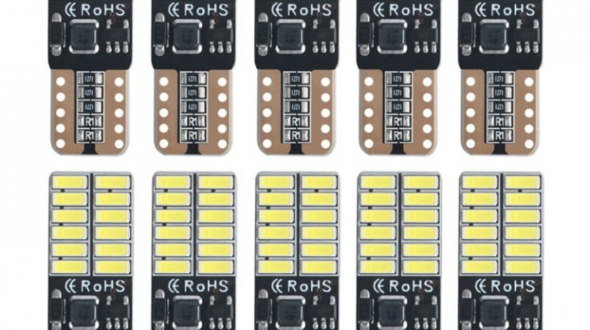 Set 5 Buc Set 2 Buc Led T10 24 SMD Canbus LED 067-A